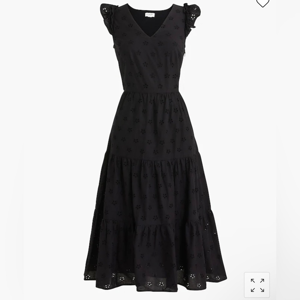 J. Crew Factory Cotton eyelet midi dress size 00